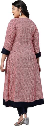 كورتيس حريمي من Yash Gallery بطباعة هندسية على شكل حرف A in Saudi Arabia