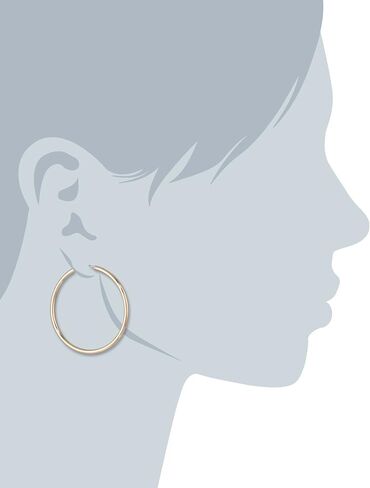 Anne Klein Classics Silvertone Large Oval Hoop Earrings in Saudi Arabia