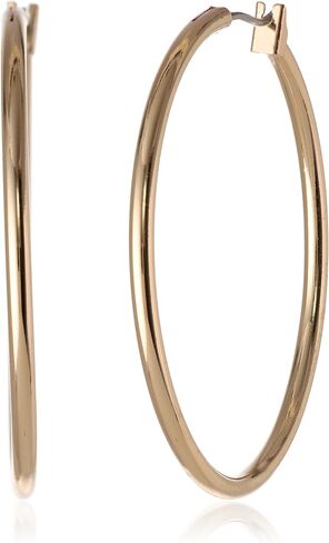 Anne Klein Classics Silvertone Large Oval Hoop Earrings in Saudi Arabia