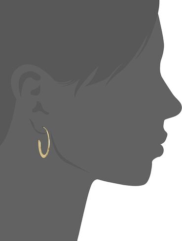 Anne Klein Classics Silvertone Large Oval Hoop Earrings in Saudi Arabia