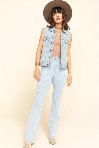 Lee Women's Light Wash Rider Vest Blue Small in Saudi Arabia