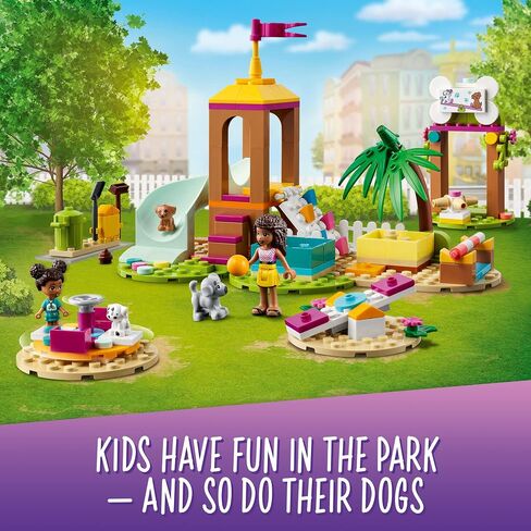 LEGO Friends Pet Playground 41698 Building Kit Designed to Grow Imaginations; Animal Playset Comes with Andrea and 3 Dog Toys; Creative Birthday Gift Idea for Kids Aged 5 and up (210 Pieces) in Saudi Arabia