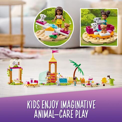 LEGO Friends Pet Playground 41698 Building Kit Designed to Grow Imaginations; Animal Playset Comes with Andrea and 3 Dog Toys; Creative Birthday Gift Idea for Kids Aged 5 and up (210 Pieces) in Saudi Arabia
