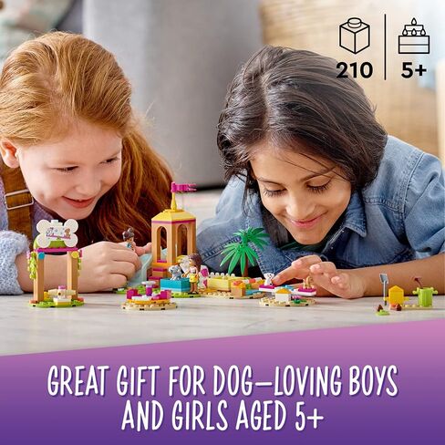 LEGO Friends Pet Playground 41698 Building Kit Designed to Grow Imaginations; Animal Playset Comes with Andrea and 3 Dog Toys; Creative Birthday Gift Idea for Kids Aged 5 and up (210 Pieces) in Saudi Arabia