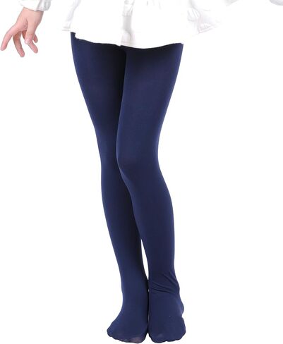 leg elegant Girls Microfiber Soft Opaque Footed Tights and Stockings in Kuwait