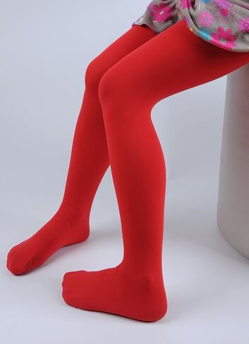 leg elegant Girls Microfiber Soft Opaque Footed Tights and Stockings in Kuwait
