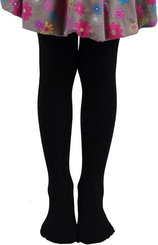 leg elegant Girls Microfiber Soft Opaque Footed Tights and Stockings in Kuwait