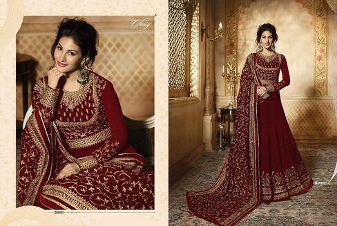 shopNstyle Ready to Wear Indian/Pakistani Ethnic Wear Bollywood Party/Wedding Wear Long Anarkali Suit Salwar Suit for Womens in Saudi Arabia