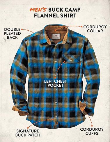 Legendary Whitetails Men's Buck Camp Flannel Shirt in Saudi Arabia
