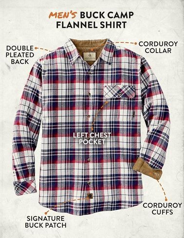 Legendary Whitetails Men's Buck Camp Flannel Shirt in Saudi Arabia