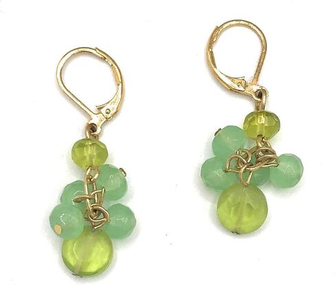 Cookie Lee Green Beaded Earrings (D22) 89599 in Saudi Arabia