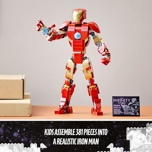 LEGO Marvel Super Heroes Iron Man Figure 76206 Building Toy Set for Kids, Boys, and Girls Ages 9+ (381 Pieces) in Saudi Arabia