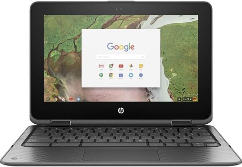 اتش بي كروم بوك x360 11 G1 EE 11.6 انش لمسية 4 جيجا 32 جيجا اس اس دي سيليرون N3350 1.1 جيجا هيرتز، رمادي (متجدد) in Kuwait