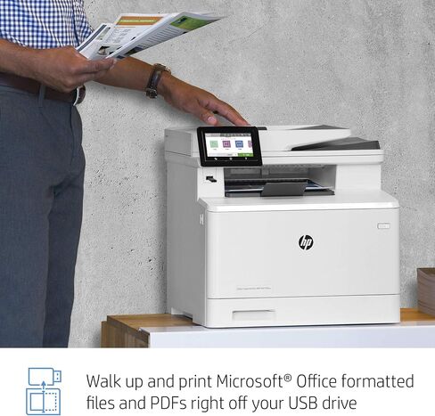 طابعة ألوان HP Color LaserJet Pro MFP M479fdw‎ متعددة المهام للطباعة والنسخ والمسح الضوئي والفاكس والبريد الإلكتروني - اللون: أبيض [W1A80A] in Kuwait