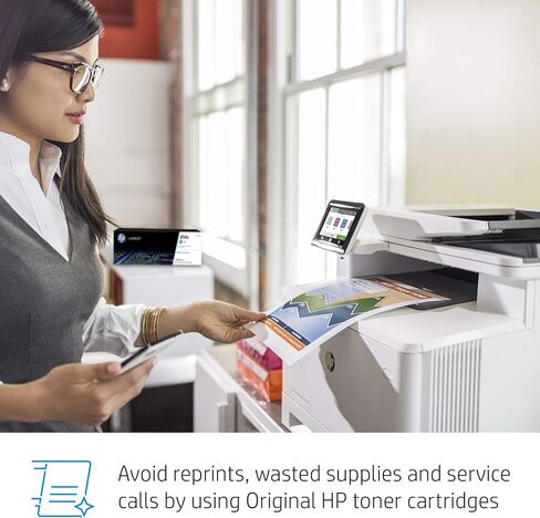 طابعة ألوان HP Color LaserJet Pro MFP M479fdw‎ متعددة المهام للطباعة والنسخ والمسح الضوئي والفاكس والبريد الإلكتروني - اللون: أبيض [W1A80A] in Kuwait