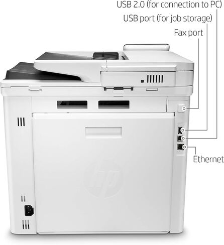 طابعة ألوان HP Color LaserJet Pro MFP M479fdw‎ متعددة المهام للطباعة والنسخ والمسح الضوئي والفاكس والبريد الإلكتروني - اللون: أبيض [W1A80A] in Kuwait