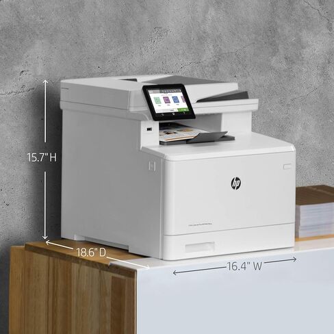 طابعة ألوان HP Color LaserJet Pro MFP M479fdw‎ متعددة المهام للطباعة والنسخ والمسح الضوئي والفاكس والبريد الإلكتروني - اللون: أبيض [W1A80A] in Kuwait