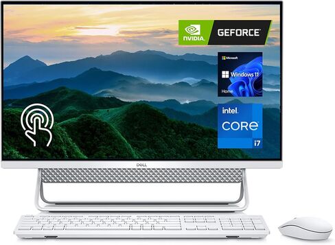 2022 Newest Dell Inspiron 7700 All-in-One Desktop, 27" FHD Touchscreen, 11th Gen Intel i7-1165G7, GeForce MX330, 64GB RAM, 2TB SSD, IR Camera, WiFi 6, Wireless KB&Mouse, Win 11 Home in Saudi Arabia