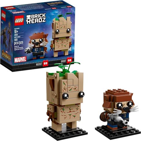 LEGO BrickHeadz Groot & Rocket Building Kit, Multicolor in Saudi Arabia