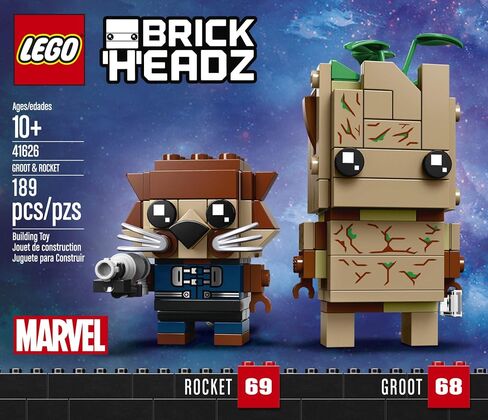 LEGO BrickHeadz Groot & Rocket Building Kit, Multicolor in Saudi Arabia