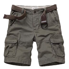 TRGPSG Men's Camo Multi-Pocket Relaxed Fit Casual Shorts,Outdoor Camouflage Twill Cargo Shorts 11" Inseam