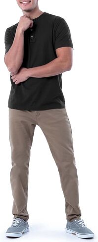 Lee Men's Short Sleeve Soft Washed Cotton Henley T-Shirt in Kuwait