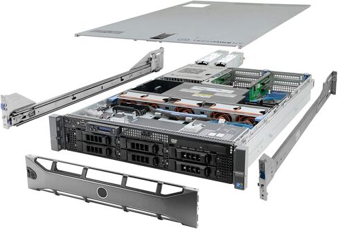 High-End Virtualization Server 12-Core 128GB RAM 12TB RAID Dell PowerEdge R710 Bezel and Rails (Renewed) in Saudi Arabia