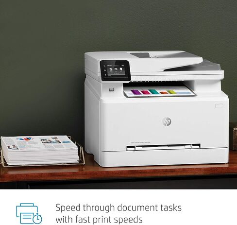 HP Color Laserjet Pro M283fdw Wireless All-in-One Laser Printer, Remote Mobile Print, Scan & Copy, Duplex Printing (7KW75A), White, Model:7KW75A#BGJ (Renewed) in Saudi Arabia
