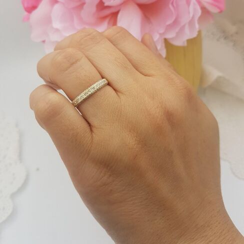 Dazzlingrock Collection 0.45 Carat (ctw) 10k Gold Princess & Round Diamond Ladies Wedding Matching Band Stackable Ring 1/2 CT in Kuwait