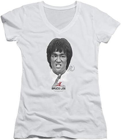 Bruce Lee Self Help Juniors' Sheer Fitted V-Neck T Shirt in Kuwait