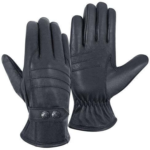 Riparo Winter Gloves for Men, Leather Winter Gloves for Cold Weather, Snow Gloves for Motorcycle Driving Hiking Outdoor in Saudi Arabia