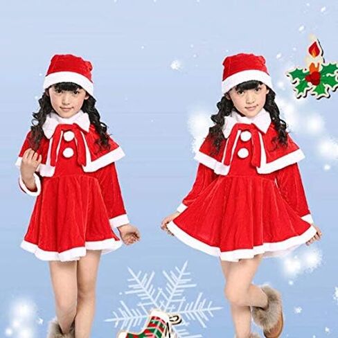 زي سانتا للكريسماس للأطفال، فستان سانتا الفاخر للأولاد والبنات مع قبعة سانتا in Kuwait