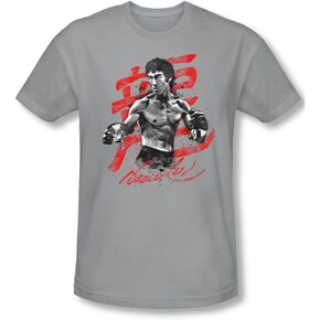 Bruce Lee - Mens Ink Splatter T-Shirt In Silver in Kuwait