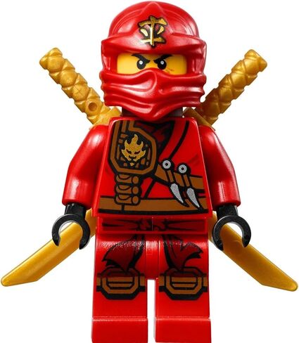 LEGO Ninjago Minifigure - Kai Zukin Robe (Red Ninja) with Dual Gold Swords (70745) in Saudi Arabia