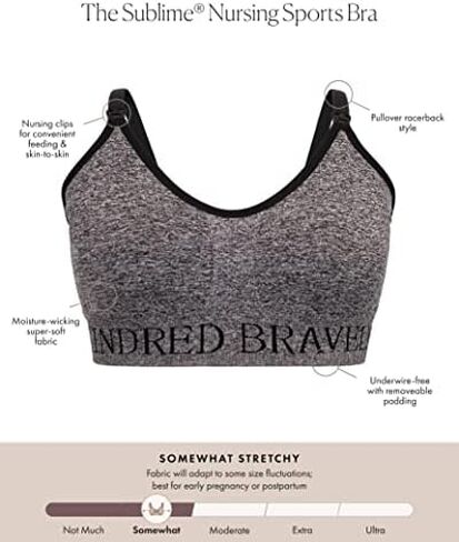 Kindred Bravely Sublime Low Impact Maternity Nursing Sports Bra, Racerback | Wireless & breathable pullover racerback with removable padding, clip-down nursing. Pregnancy to postpartum, wearable pumps in Saudi Arabia