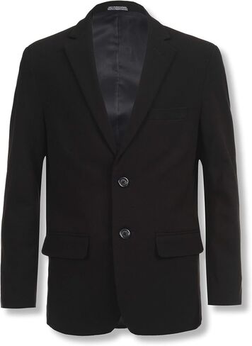 Calvin Klein Boys' Bi-Stretch Blazer Suit Jacket, 2-Button Single Breasted Closure, Buttoned Cuffs & Front Flap Pockets in Saudi Arabia