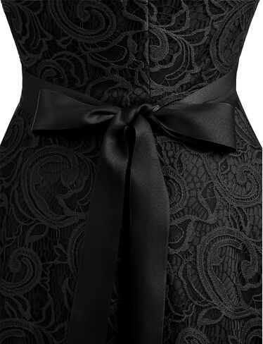 Dressystar Women Floral Lace Bridesmaid Party Dress Short Prom Dress V Neck in Kuwait