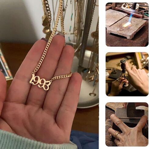 Kurafeel Custom Name Necklace Name Necklace Personalized for Women Men, Stainless Steel/Sterling Silver Name Necklace with 18K Silver Gold Plated Necklace Gift for Mother Daughter Girls Sisters in Saudi Arabia