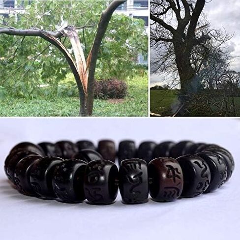 Bracelet Lightning Struck Jujube Wood Mala Prayer Feng Shui Lucky Beads Drum Diameter in Saudi Arabia