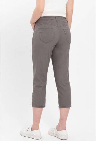 ZENTHACE Women's Basic 5-Pocket Twill Capri Pants Stretch Straight Leg Casual Capris in Saudi Arabia