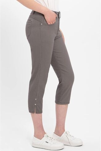 ZENTHACE Women's Basic 5-Pocket Twill Capri Pants Stretch Straight Leg Casual Capris in Saudi Arabia