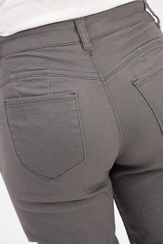 ZENTHACE Women's Basic 5-Pocket Twill Capri Pants Stretch Straight Leg Casual Capris in Saudi Arabia