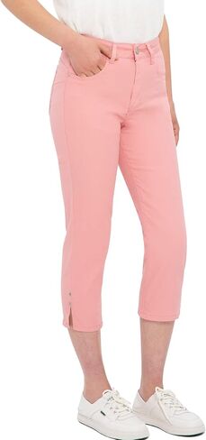 ZENTHACE Women's Basic 5-Pocket Twill Capri Pants Stretch Straight Leg Casual Capris in Saudi Arabia