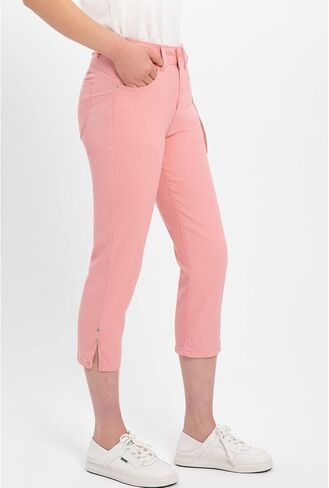 ZENTHACE Women's Basic 5-Pocket Twill Capri Pants Stretch Straight Leg Casual Capris in Saudi Arabia
