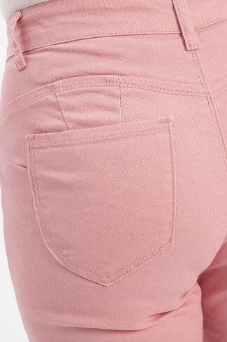 ZENTHACE Women's Basic 5-Pocket Twill Capri Pants Stretch Straight Leg Casual Capris in Saudi Arabia