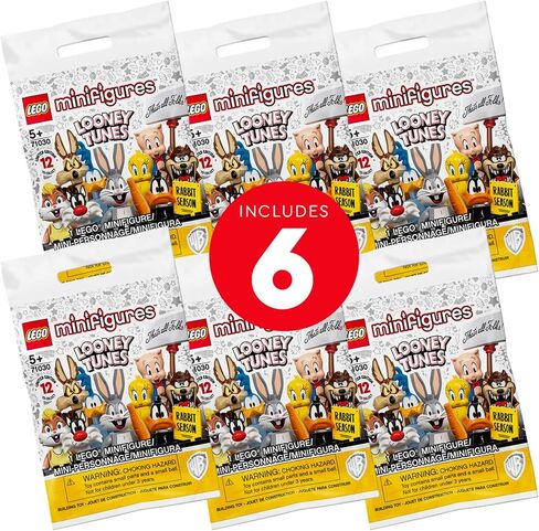 LEGO Minifigures Looney Tunes 66667 Building Kit; Cool Toys to Add Fun Action to Sets; an Awesome Collectible Gift for Looney Tunes Fans or Kids of Any Age, New 2021 (6 Pack) in Saudi Arabia