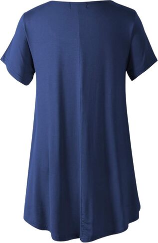 Veranee Women's Plus Size Swing Tunic Top 3/4 Sleeve Floral Flare T-Shirt in Saudi Arabia