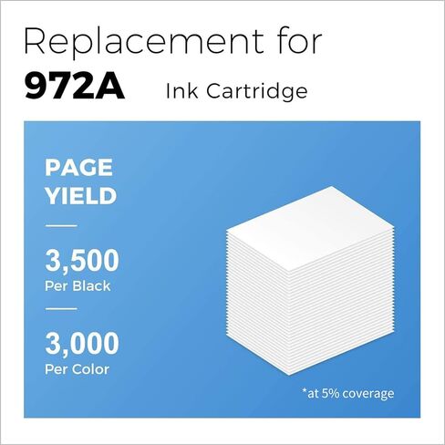 MYCARTRIDGE Remanufactured Ink Cartridge Replacement for HP 972 972A Ink Cartridges Combo Pack use with PageWide Pro 477dw 577dw 377dw 477dn 452dn 452dw 552dw Black Cyan Magenta Yellow (4-Pack) in Saudi Arabia