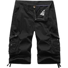 DGWZ Mens Cargo Shorts Multi Pockets Twill Cotton Relaxed Fit Outdoor Camo Cargo Short for Men