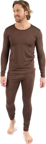 بيجامة حرارية رجالي من Leveret مكونة من قطعتين بألوان ثابتة (مقاس صغير-XX-Large) in Kuwait